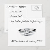 Sagen Sie ja Ankündigungspostkarte (Vorne/Hinten)