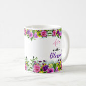 Sagen Sie Ja, Sie sind ein rosa Blumenguss Vorschl Kaffeetasse (VorderseiteRechts)