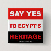 Sagen Sie JA zu Ägyptens Erbe Button (Vorderseite)