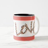 "Sagen Sie Liebe" Zweiton Kaffee-Tasse Zweifarbige Tasse (VorderseiteRechts)