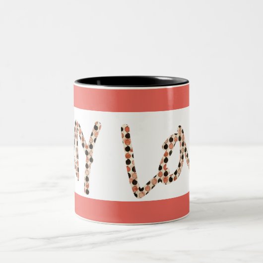 "Sagen Sie Liebe" Zweiton Kaffee-Tasse Zweifarbige Tasse (Mittel)