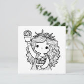 Sagen Sie mit dieser Niedlichen Pflanze Themed Col (Stehend Vorderseite)