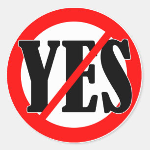 Sagen Sie nein Runder Aufkleber