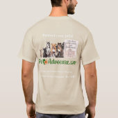 Sagen Sie Nein zu S Pfow-Design in dunkel lila T-Shirt (Rückseite)