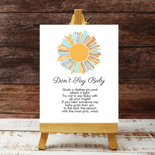 Sagen Sie nicht Baby Boho Sun Retro Hier kommt die Poster