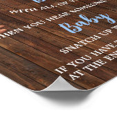 Sagen Sie nicht Baby Clothespin OM Cowboy Shower G Poster (Ecke)