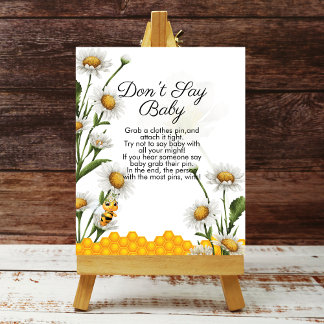 Sagen Sie nicht, Baby Mama sei Honeycomb Bee Daisy Poster