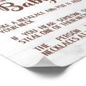 SAGEN SIE NICHT BABY Sunflower Shower Game Sign NE Poster (Ecke)