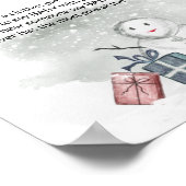 Sagen Sie nicht, Baby Winter Babydusche Poster. Poster (Ecke)