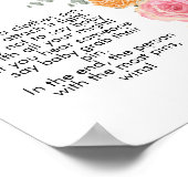 Sagen Sie nicht, dass Babyfall Kürbis bordeauxrosa Poster (Ecke)