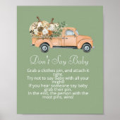 Sagen Sie nicht, dass Babyfallkürbis alter Vintage Poster (Vorne)