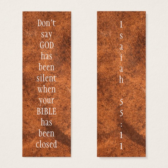 Sagen Sie nicht, GOD wäre SILENT Isaiah 55:11 gewe (Vorne & Hinten)