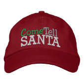 Sagen Sie SANTA ... ; ) Cap by SRF Bestickte Baseballkappe (Vorderseite)