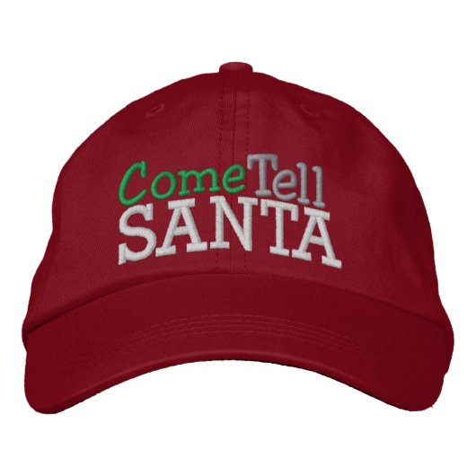 Sagen Sie SANTA ... ; ) Cap by SRF Bestickte Baseballkappe (Vorderseite)