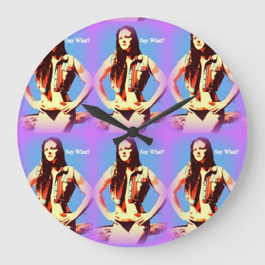 sagen Sie, welche Bikinimädchenuhr Große Wanduhr (Vorderseite)