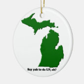 Sagen Sie ya nach DA OBEN, wie? Keramik Ornament (Links)