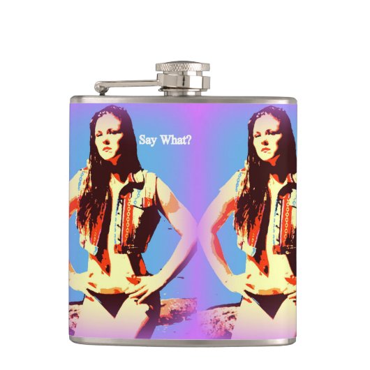 sagen, was Bikini angesagten Flasche Flachmann (Vorderseite)