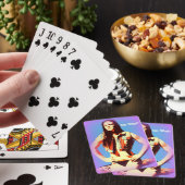 sagen, was Bikini-Girl spielt Spielkarten (In Situ)