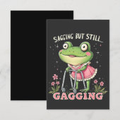 Sagend, aber immer noch gagend Funny Mütter Day Fr Dankeskarte (Vorne/Hinten)