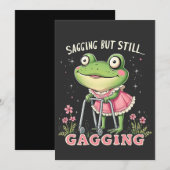 Sagend, aber immer noch gagend Funny Mütter Day Fr Einladung (Vorne/Hinten)