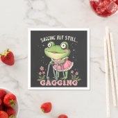 Sagend, aber immer noch gagend Funny Mütter Day Fr Serviette (Beispiel)