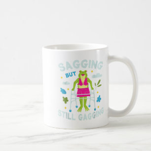 Sagend, aber immer noch Gagging Frosch Funny Cring Kaffeetasse