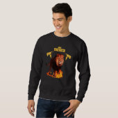 Sagend Feuerwehrmann Feuerwehrmann Löwe Held König Sweatshirt (Vorne ganz)