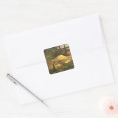 Sägespäne, 1876 quadratischer aufkleber (Umschlag)