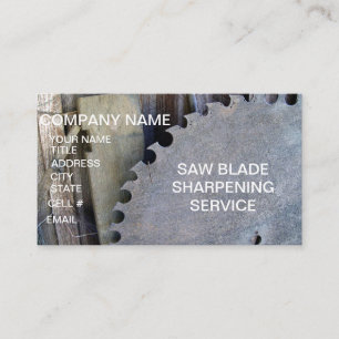 Sägewerk Blade Sharpening Visitenkarte