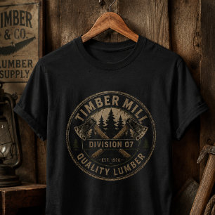 Sägewerk Division 07 Qualität Holz Erbe T-Shirt