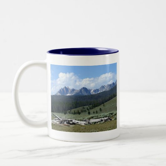 Sägezahn-Berge Zweifarbige Tasse (Links)