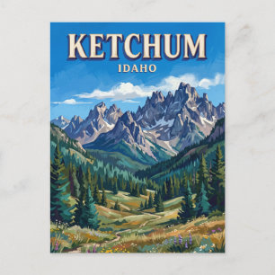 Sägezahnberge Ketchum Idaho Postkarte