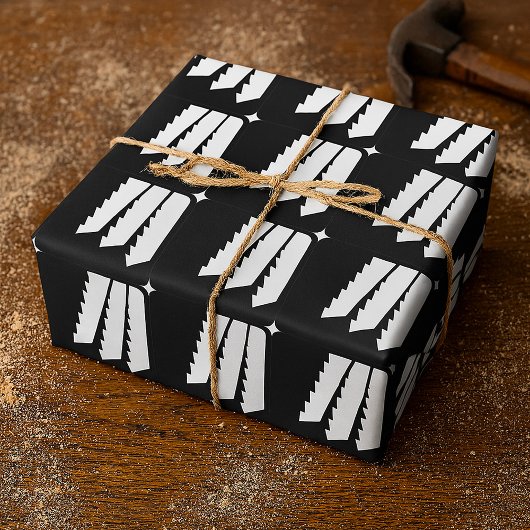 Sägezähne Geschenkpapier