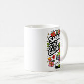 Sagging But Still Gagging Funny Christmas Frog Hol Kaffeetasse (VorderseiteRechts)