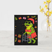 Sagging But Still Gagging Funny Christmas Frog Hol Karte (Gelbe Blume)