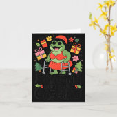Sagging But Still Gagging Funny Christmas Frog Hol Karte (Gelbe Blume)