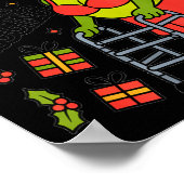 Sagging But Still Gagging Funny Christmas Frog Hol Poster (Ecke)