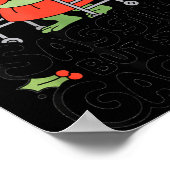 Sagging But Still Gagging Funny Christmas Frog Hol Poster (Ecke)