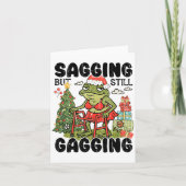 Sagging But Still Gagging, Funny Christmas Meme  Karte (Vorderseite)