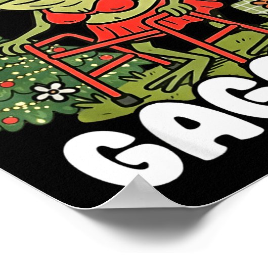 Sagging But Still Gagging Funny Meme Sarcastic Chr Poster (Ecke)