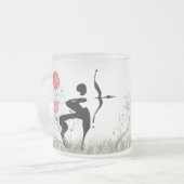Saggitarius mattierte GlasTasse Mattglastasse (Vorderseite Links)