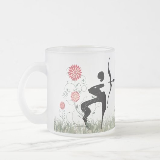 Saggitarius mattierte GlasTasse Mattglastasse (Links)