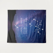 Saggitarius | Personalisierte Astrologie Wandteppich (Vorderseite (Horizontal))