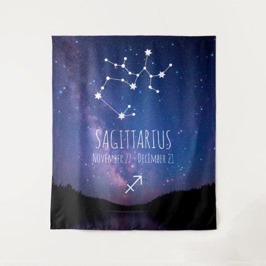 Saggitarius | Personalisierte Astrologie Wandteppich (Vorderseite)