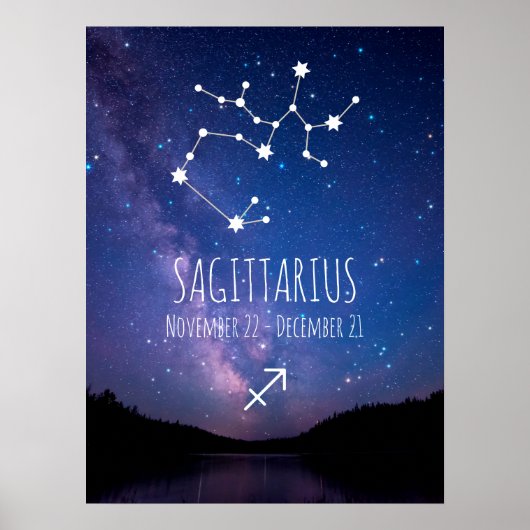 Saggitarius | Personalisierte Sternbilder Poster (Vorne)