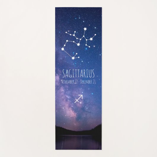 Saggitarius | Personalisierte Zodiac-Astrologie Yogamatte (Vorderseite)
