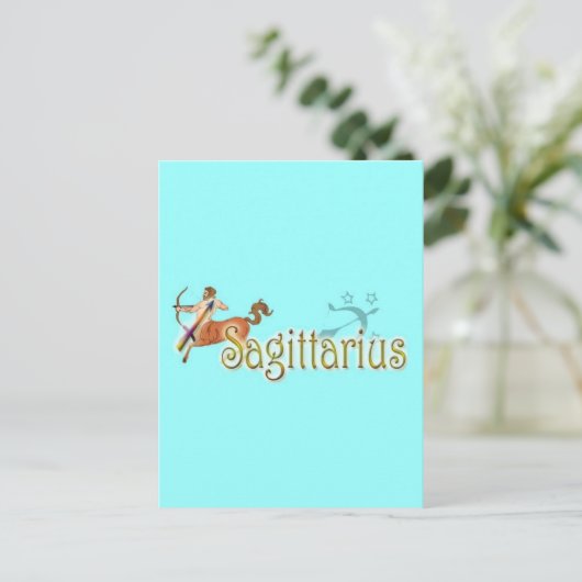 Saggitarius Postkarte (Stehend Vorderseite)