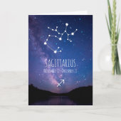 Saggitarius Zodiac Constellation | Astrologie Karte (Vorderseite)