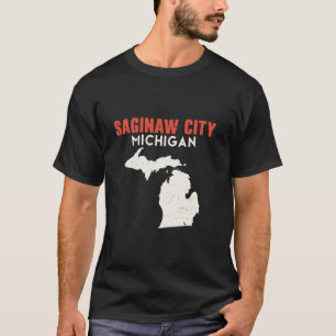 Saginaw City Michigan USA Staat America Travel Mic T-Shirt