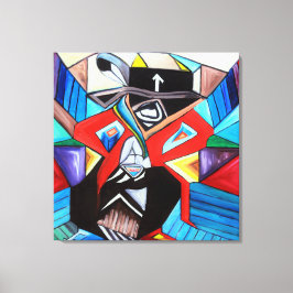 Saginaw Grant Cubism Picasso Inspired Painting Leinwanddruck